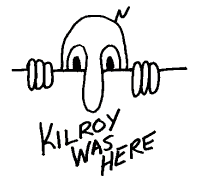 WWII Kilroy Was Here gremlins foo fighters  Lena the Hyena  Patton WWII Memorial Book Reviews  Kilroy