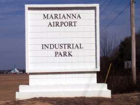 WWII Kilroy Was Here Marianna  Industrial Park Entrance Sign