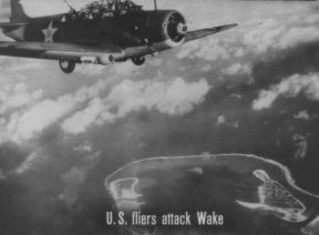 U. S. FLIERS ATTACK WAKE